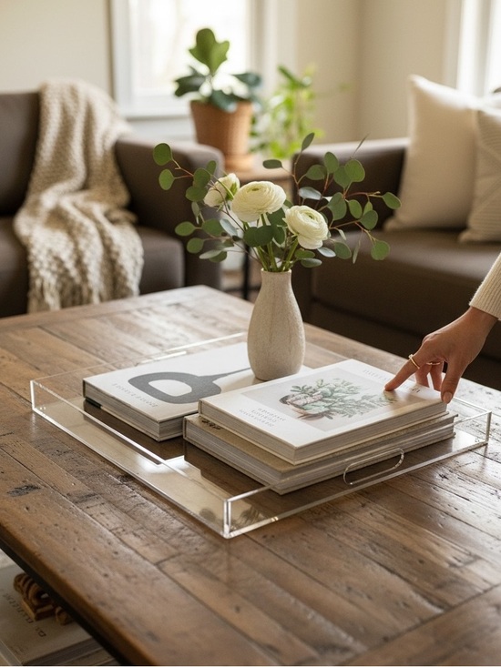 H&M home Other - Clear Acrylic Serving Tray with Built-In Handles - $15